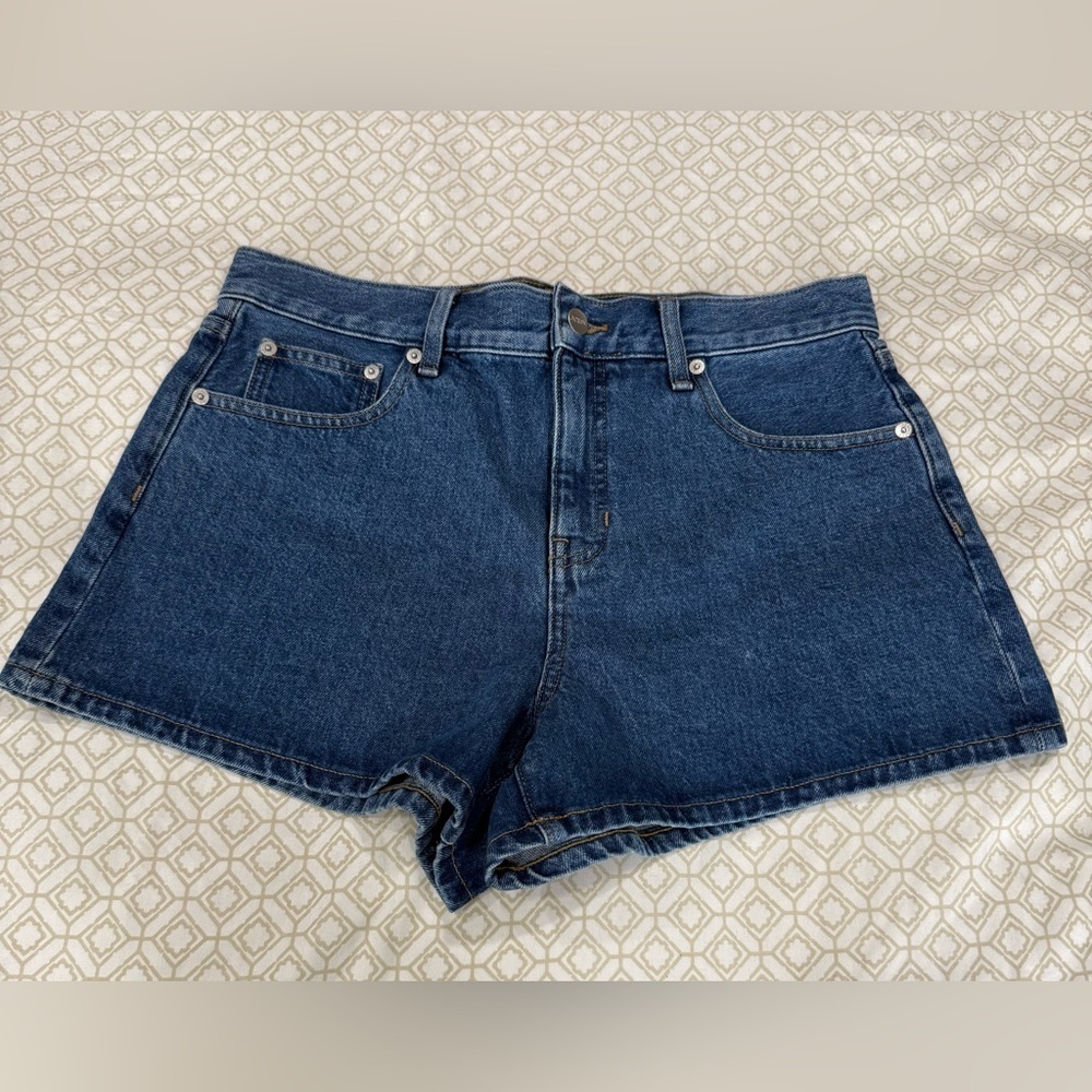 J. Crew Dark Blue Denim High-Rise Shorts